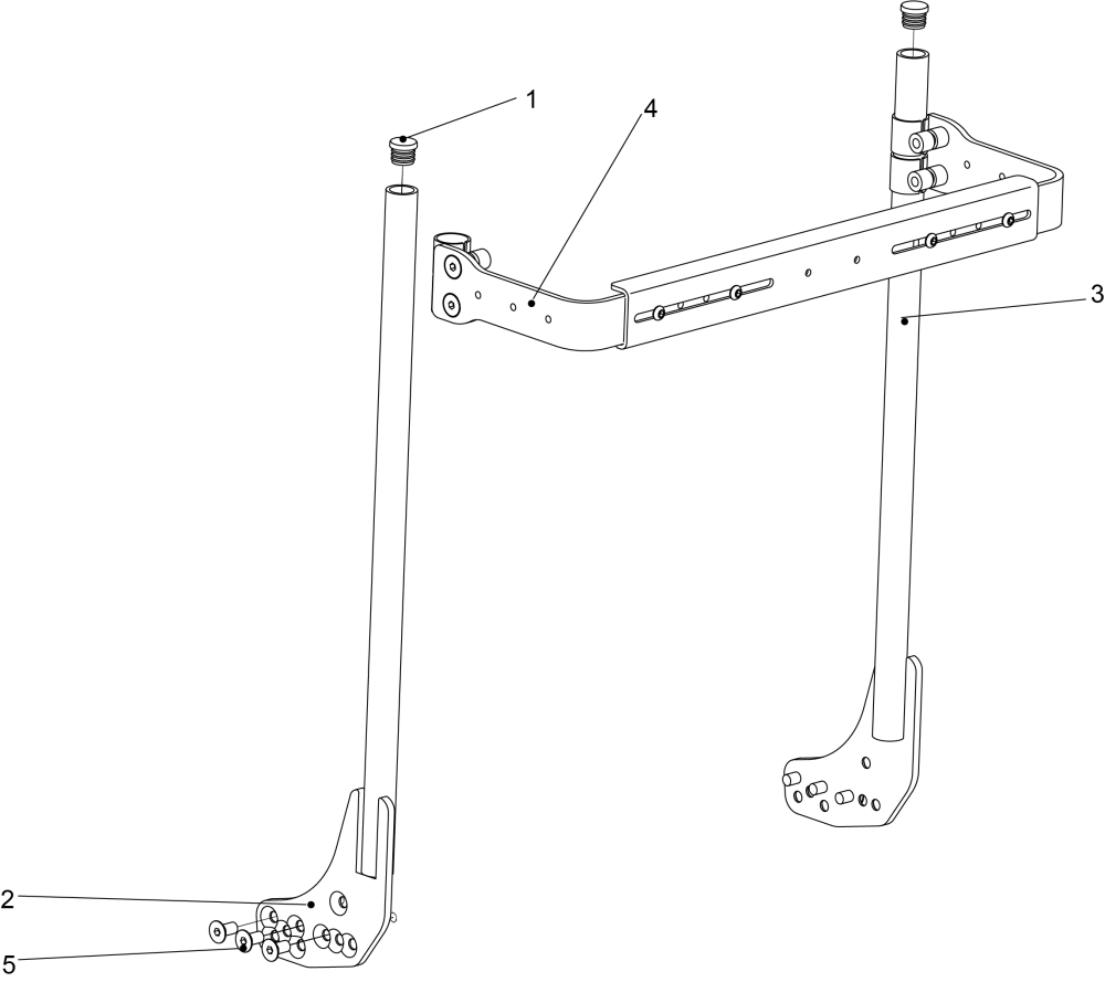 Rehab Fixed Canes Asp For Std Arms parts diagram