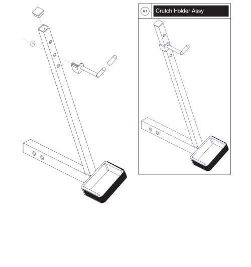 Wishbone Crutch Holder parts diagram