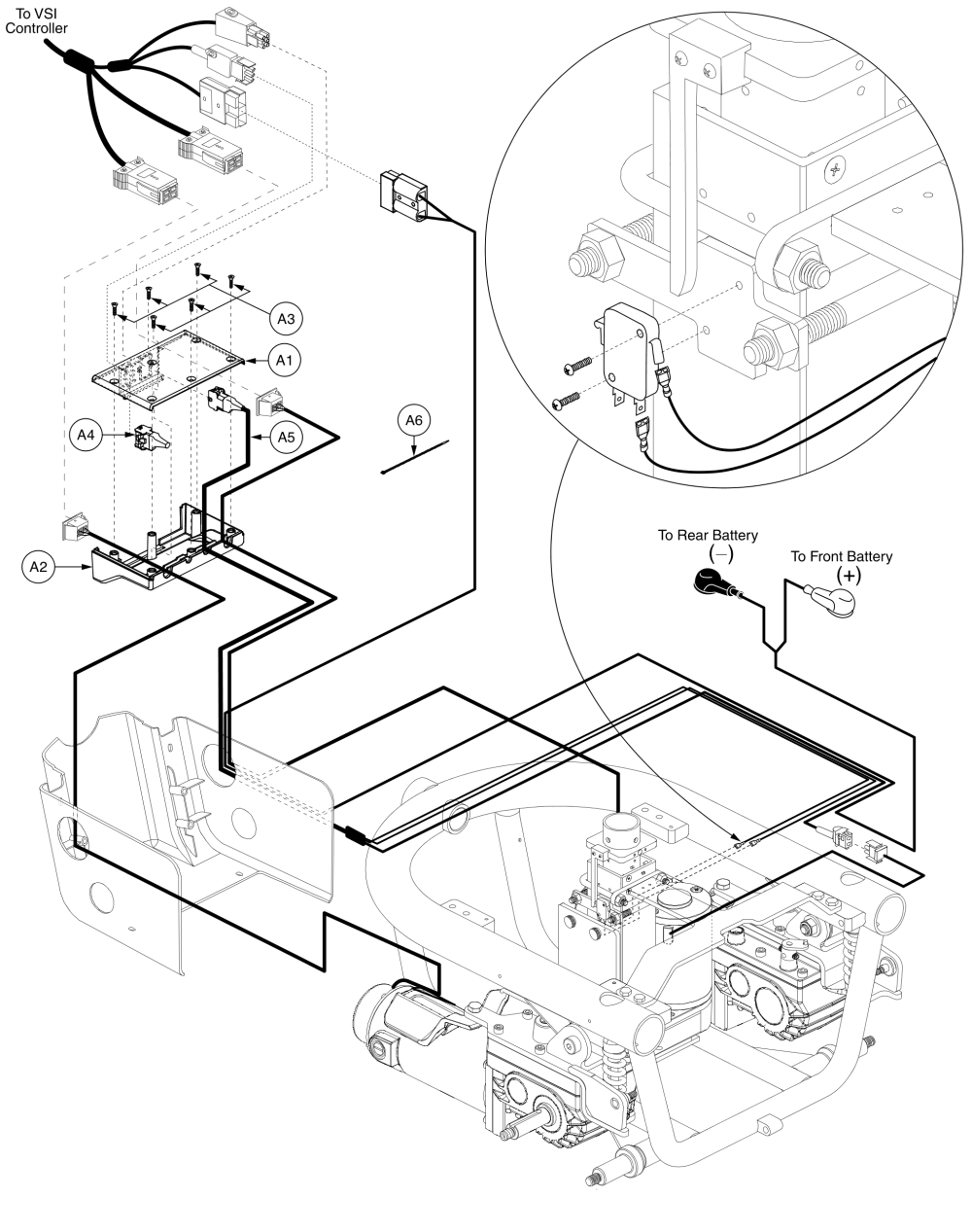 Vsi Electronics - Power Seat Thru Joystick, J6 parts diagram
