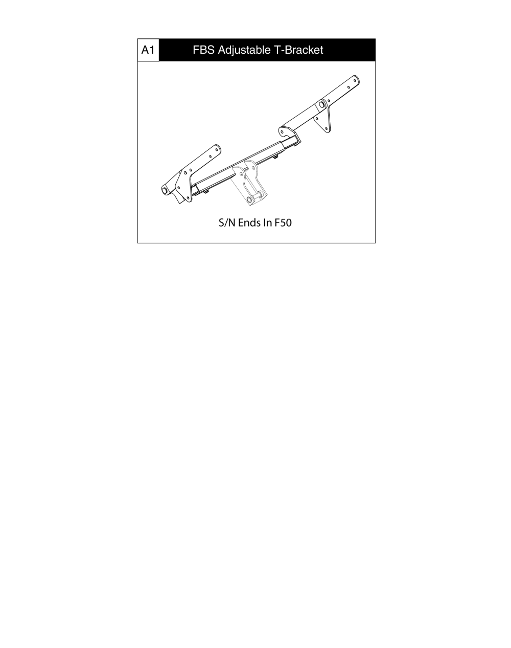 Fbs Adjustable T-bracket parts diagram