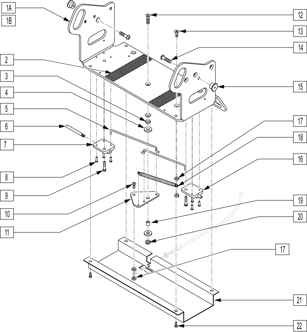 Tilt-in-space Seat Pan parts diagram