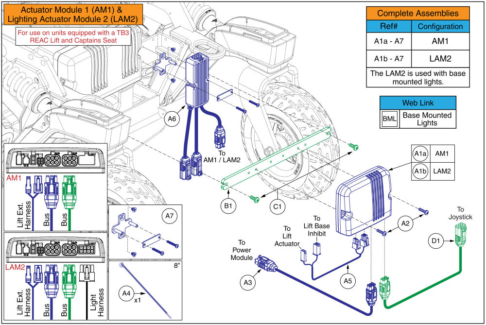 Ql3 Am1 / Lam2, Q-captains W/ Reac Lift, 4front 2 parts diagram