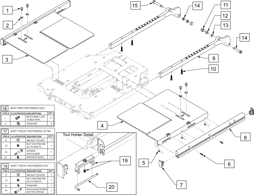 Up Advanced Seat Base parts diagram