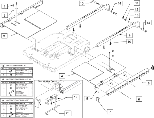 Up Advanced Seat Base parts diagram