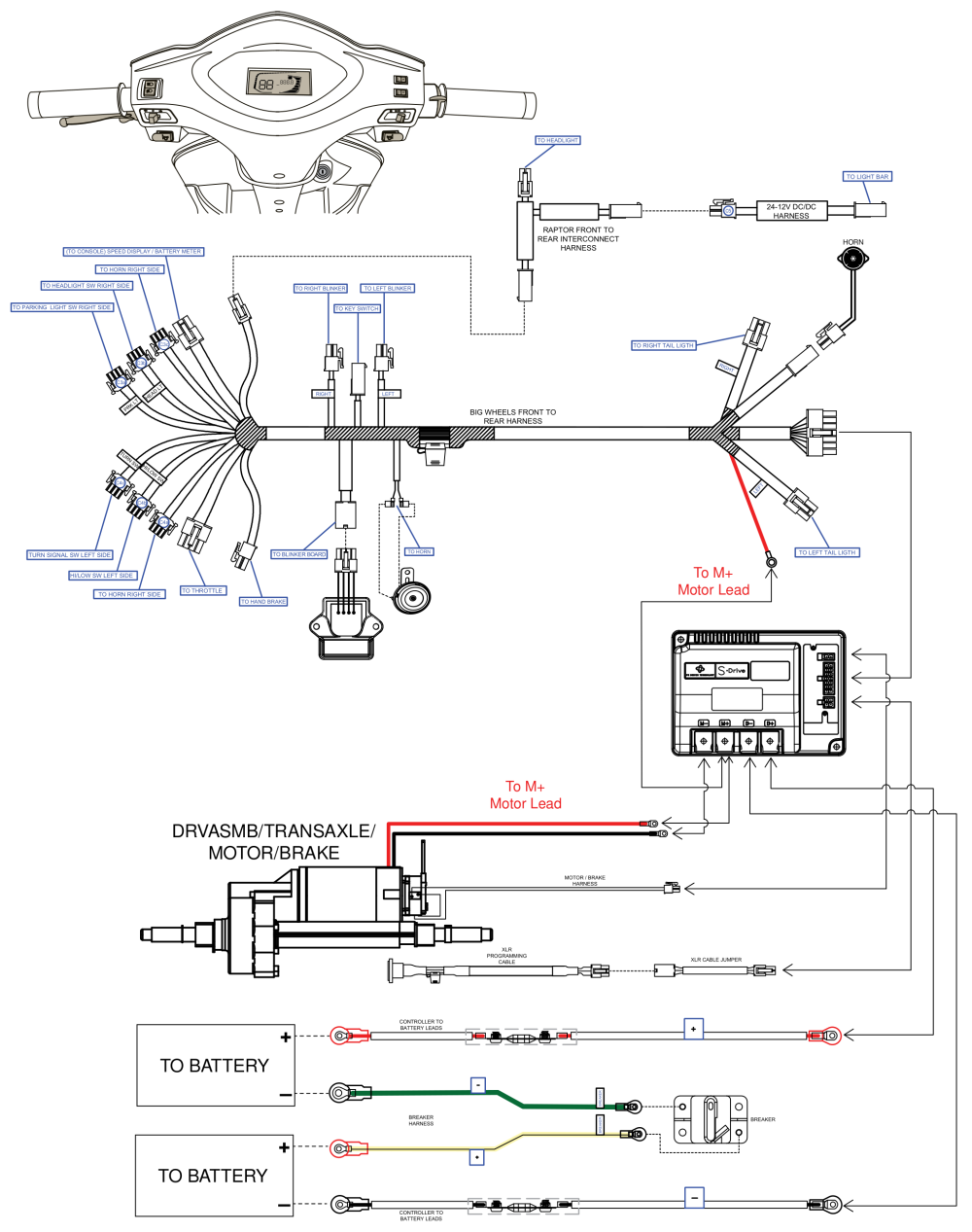 Electrical System Diagram, Baja Raptor 2 parts diagram